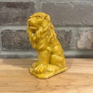 Yellow Jade Lion Carving
